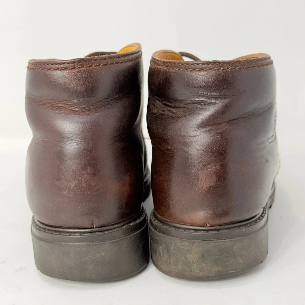 Havana Joe Brown Leather Chukka Boots Spain 201-B Women Size 8 Ankle Lug Sole